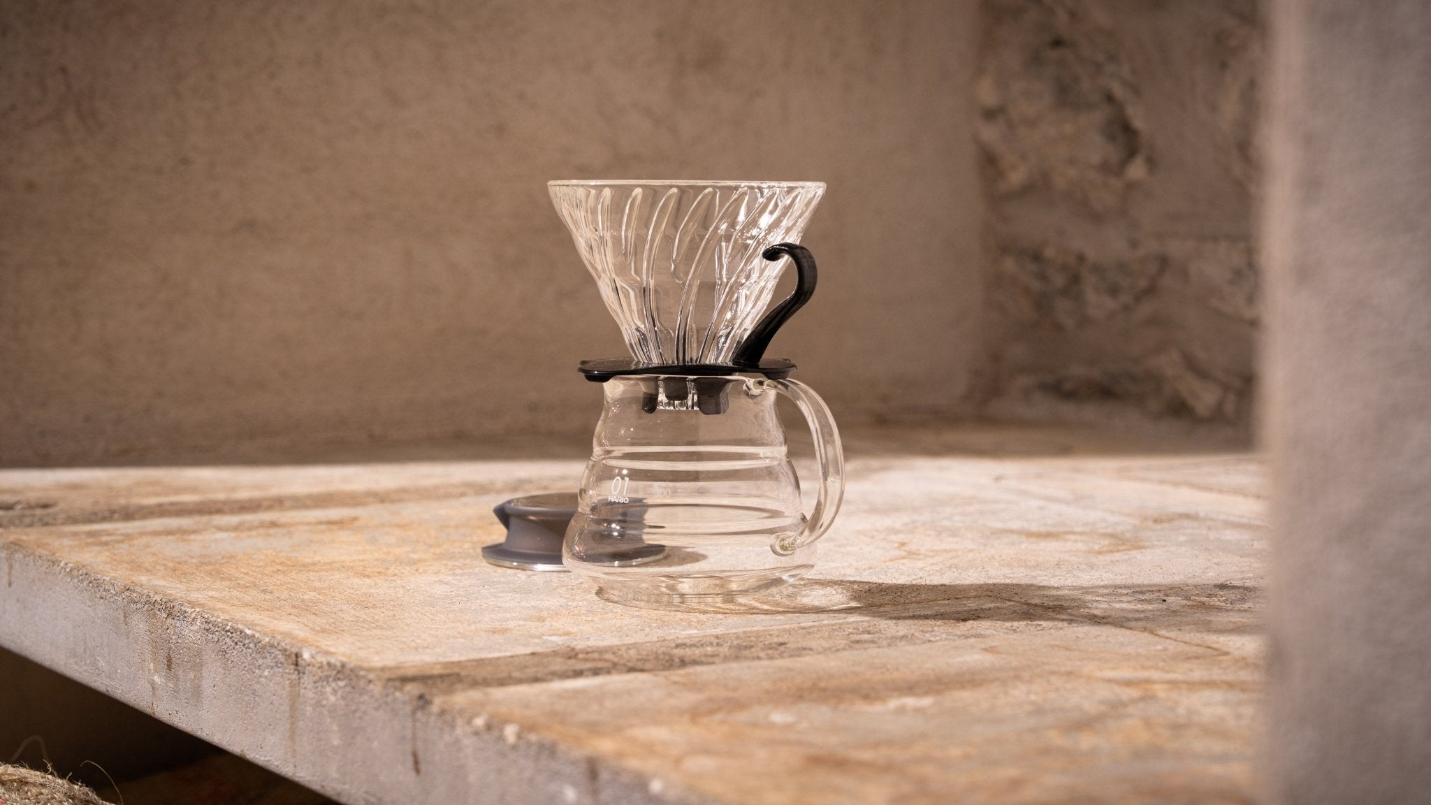 Hario V60 Glaskanne - Quintacoira Coffee Shop