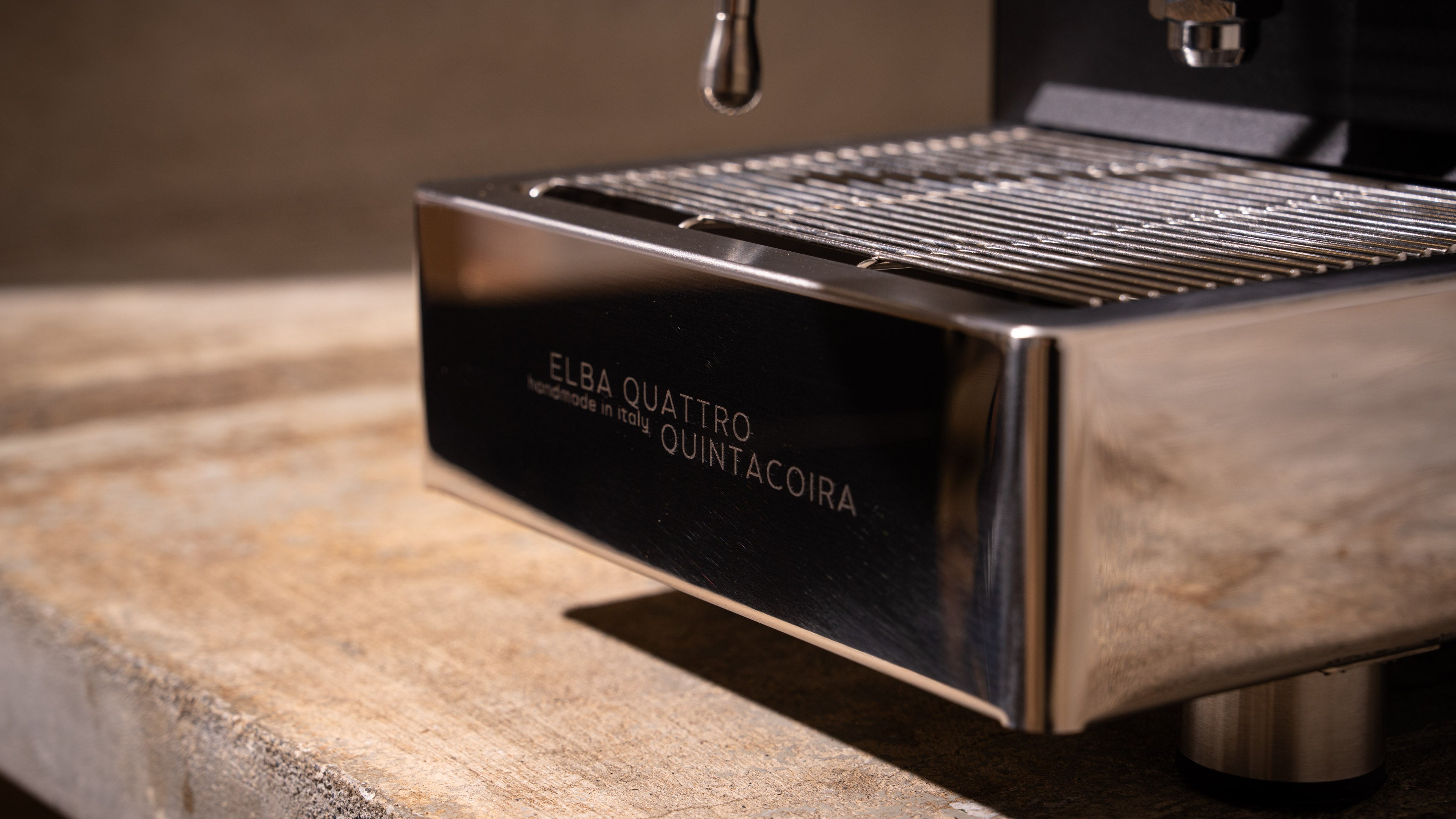Espressomaschine Elba IV Auffangschale Quintacoira Logo